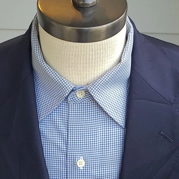 POLO RALPH LAUREN Italy Dark Navy Virgin Wool Sz 44 L Sport Coat Suit‎ Jacket